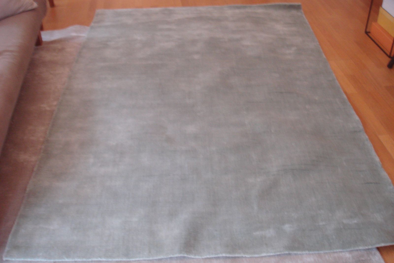 John Lewis Hand Made 100% Linen Rug In Green 170 X 240 Cm