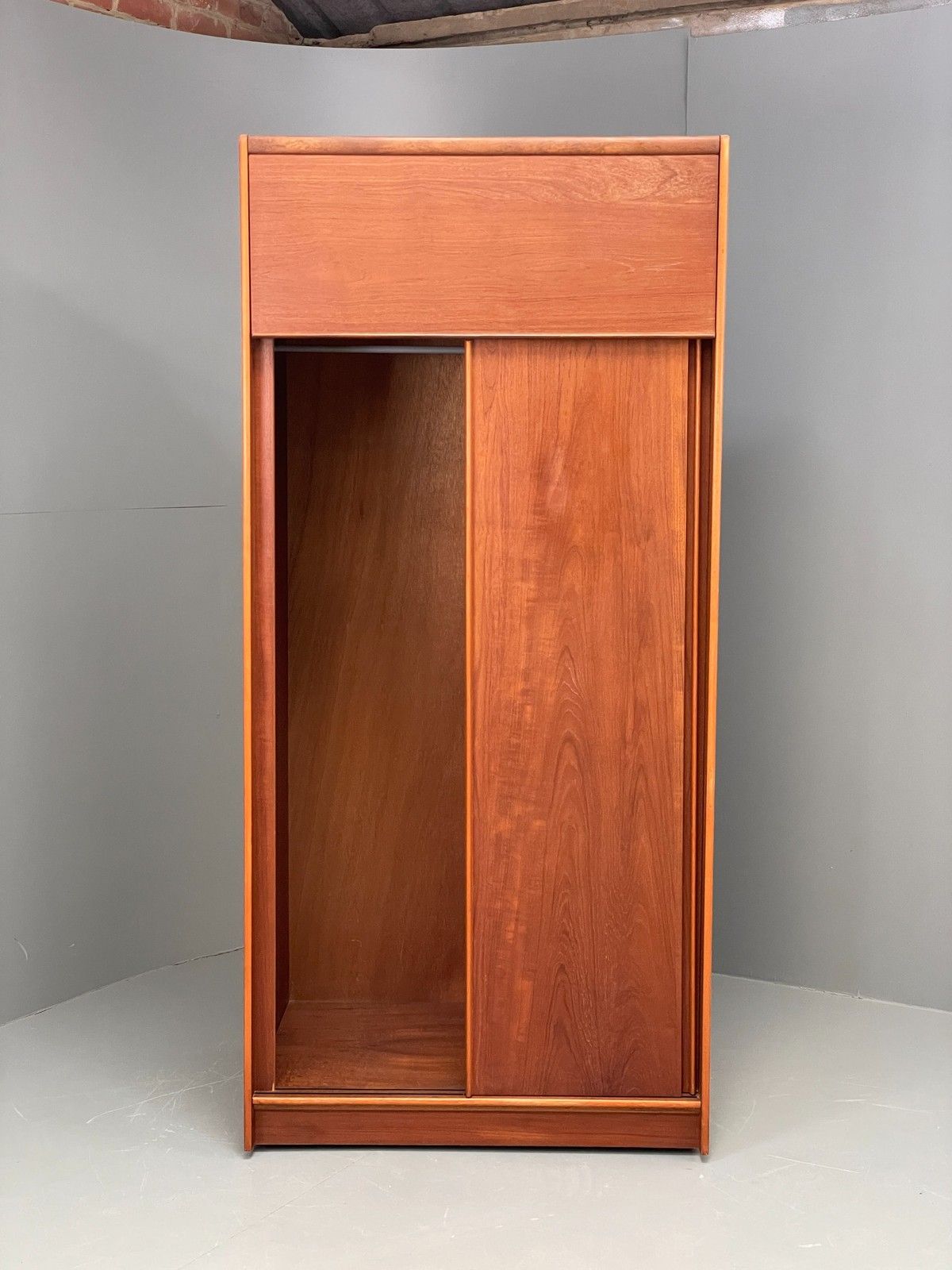 Vintage Austinsuite Teak Wardrobe Retro 1970s Shelves Clothes Cupboard Eb12078 photo for sale