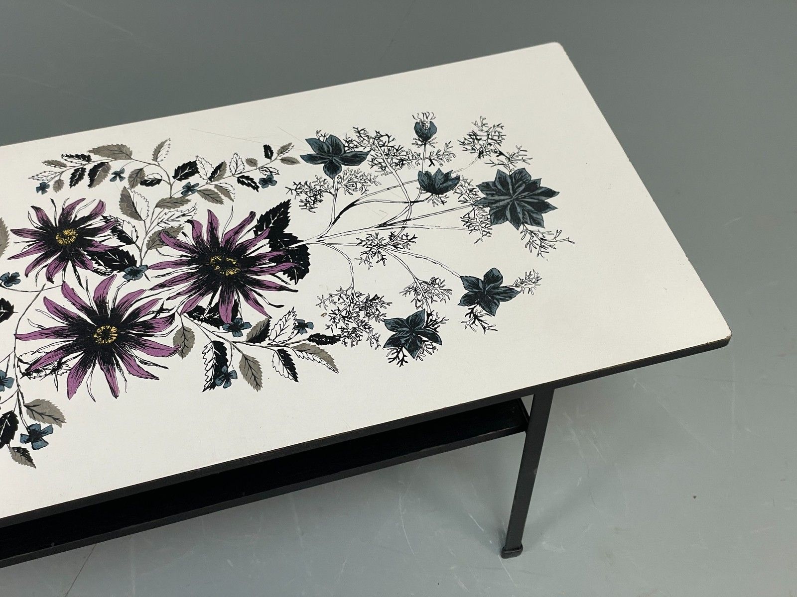 150.0 Vintage Habitat Coffee Table 1960s John Piper Design Floral Retro Eb12083 photo