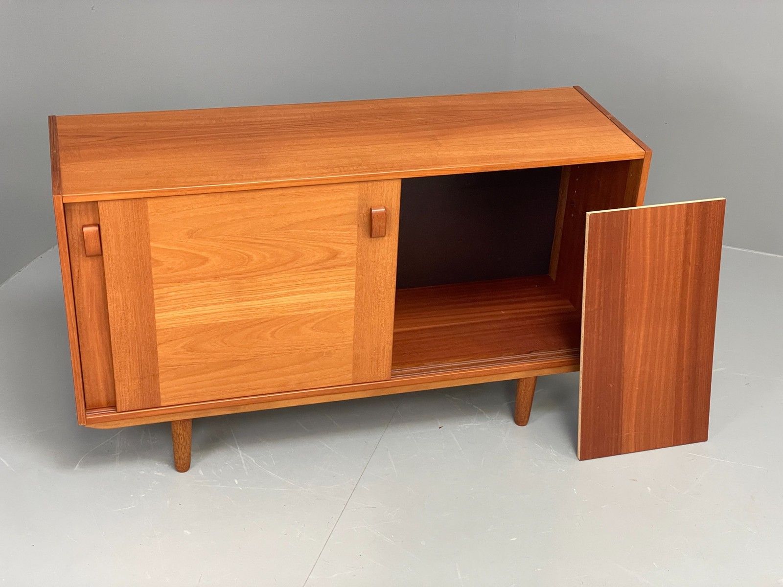 Vintage Teak Sideboard Domino Møbler Danish 1970s Retro Shelving Eb12086 photo 375.0