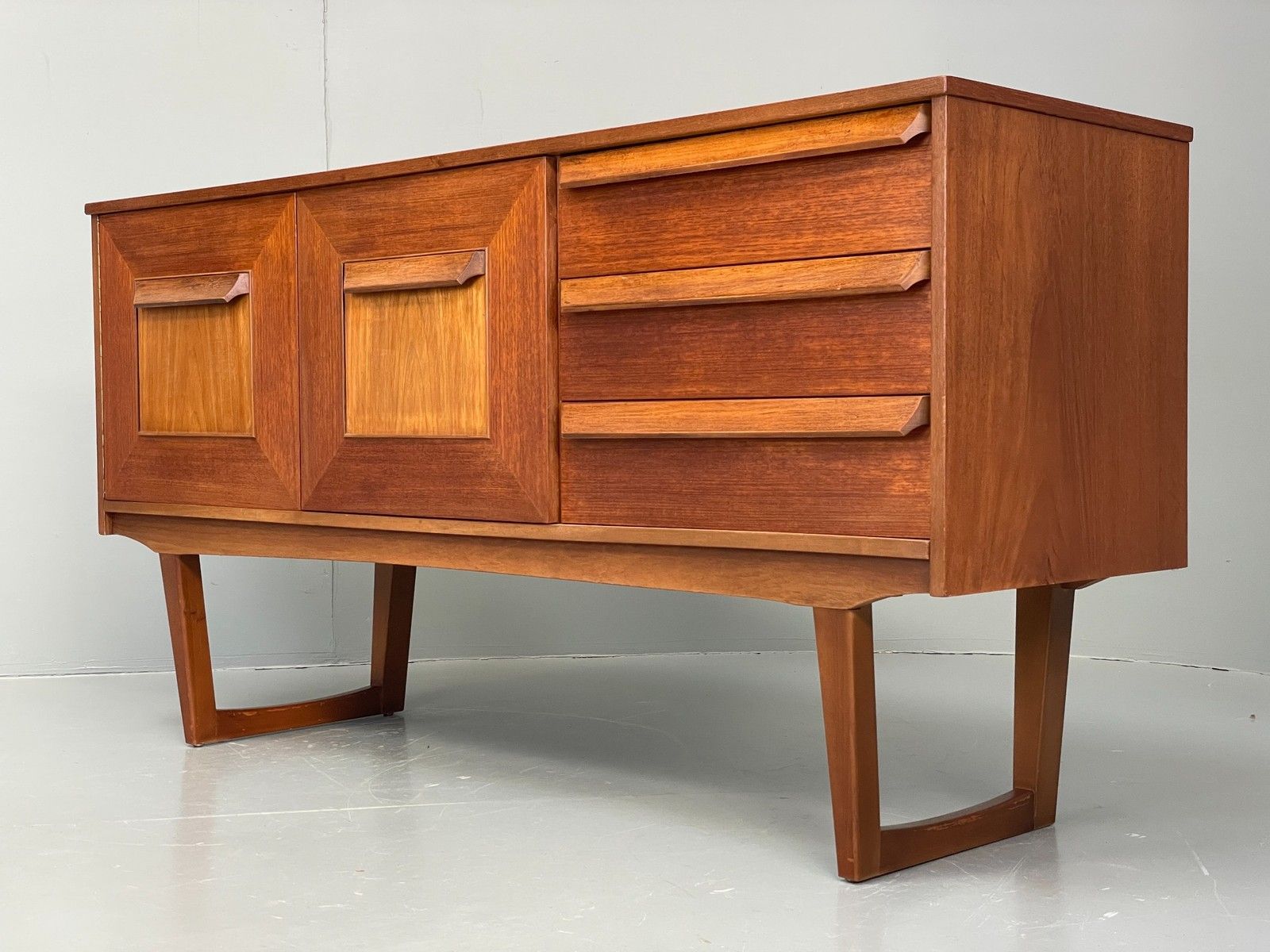 450.0 Vintage 1960s Teak Sideboard By Stonehill Retro Mid Century Drawers Eb12209 photo
