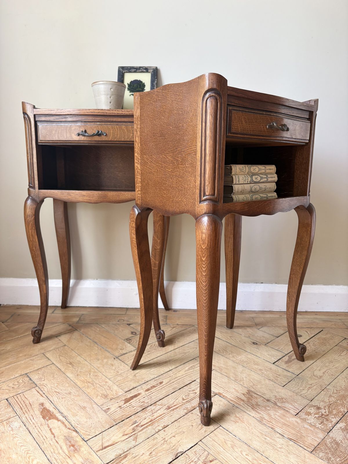 Pair Of  Vintage French Bedside Tables photo furniture
