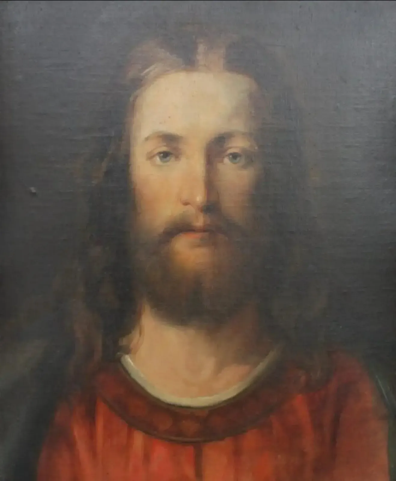 Antique European School Portrait Of Christ – 18th/19th Century – Old Master Oil Painting photo furniture