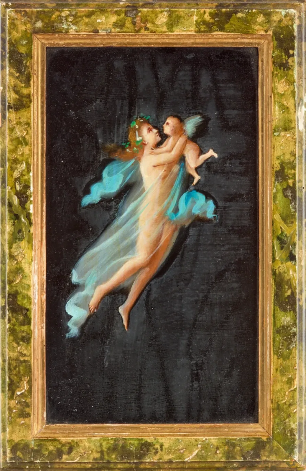 Antique Early 19th Century Grand Tour Classical Nude Paintings – Italian Mythological Oils After Michelangelo Maestri