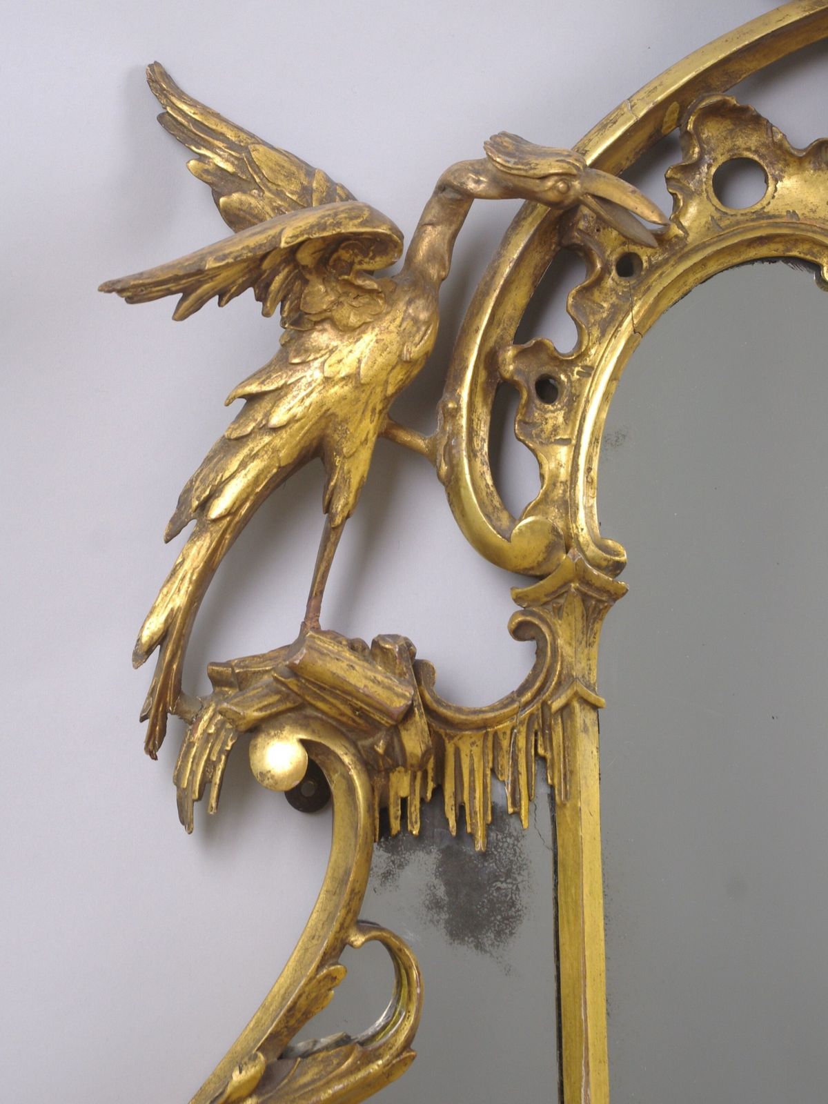 19th Century Chinese Chippendale Style Giltwood Overmantle Mirror photo buy
