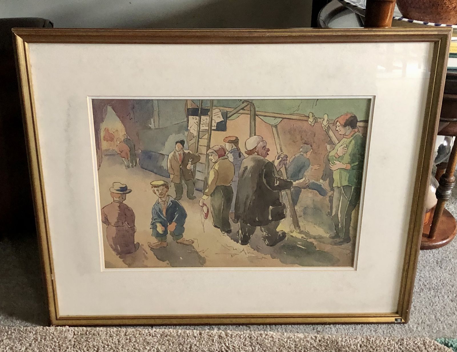 Watercolour, Marjorie Heather, Mid Century Modern photo furniture
