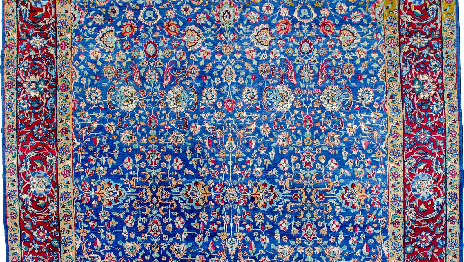 Antiek Yazd-tapijt 353x250cm photo Textiel