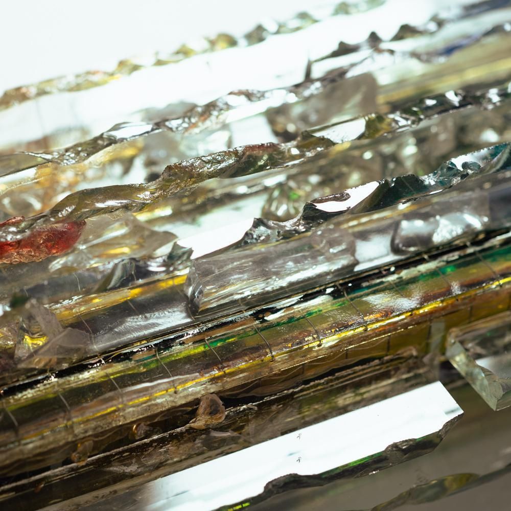 Dutch Brutalist Glass All Sconce "Chartres"By Willem Van Oyen For Raak, 196os photo 2245.0