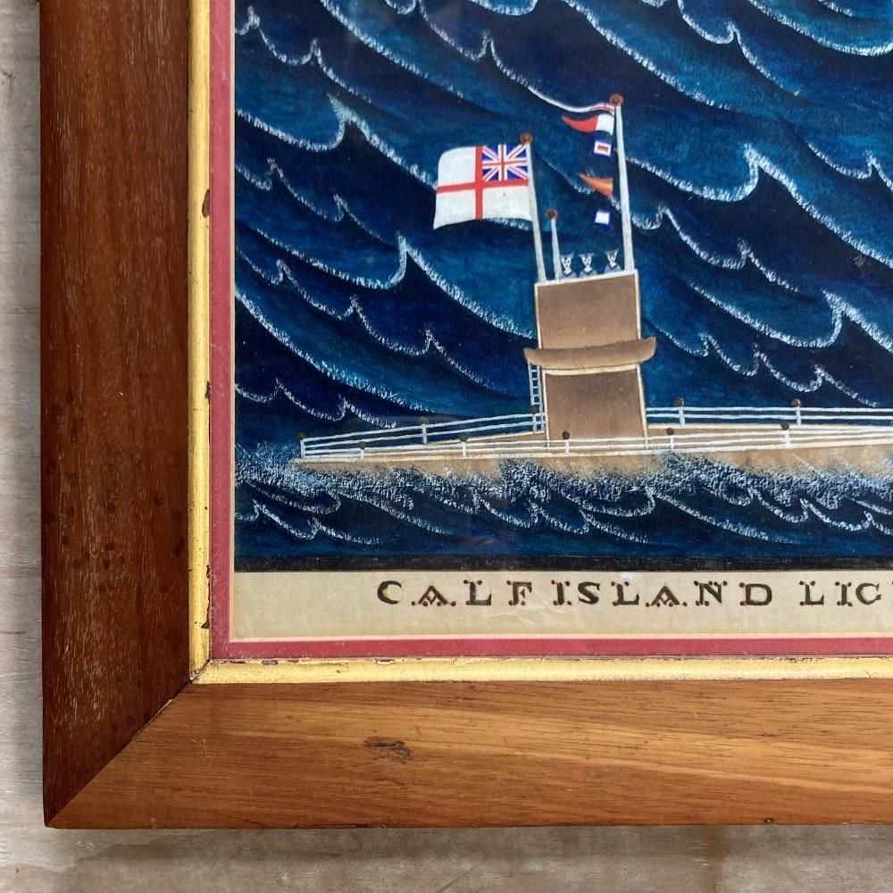 Naive Maritime Watercolour   Hms Lion photo Art