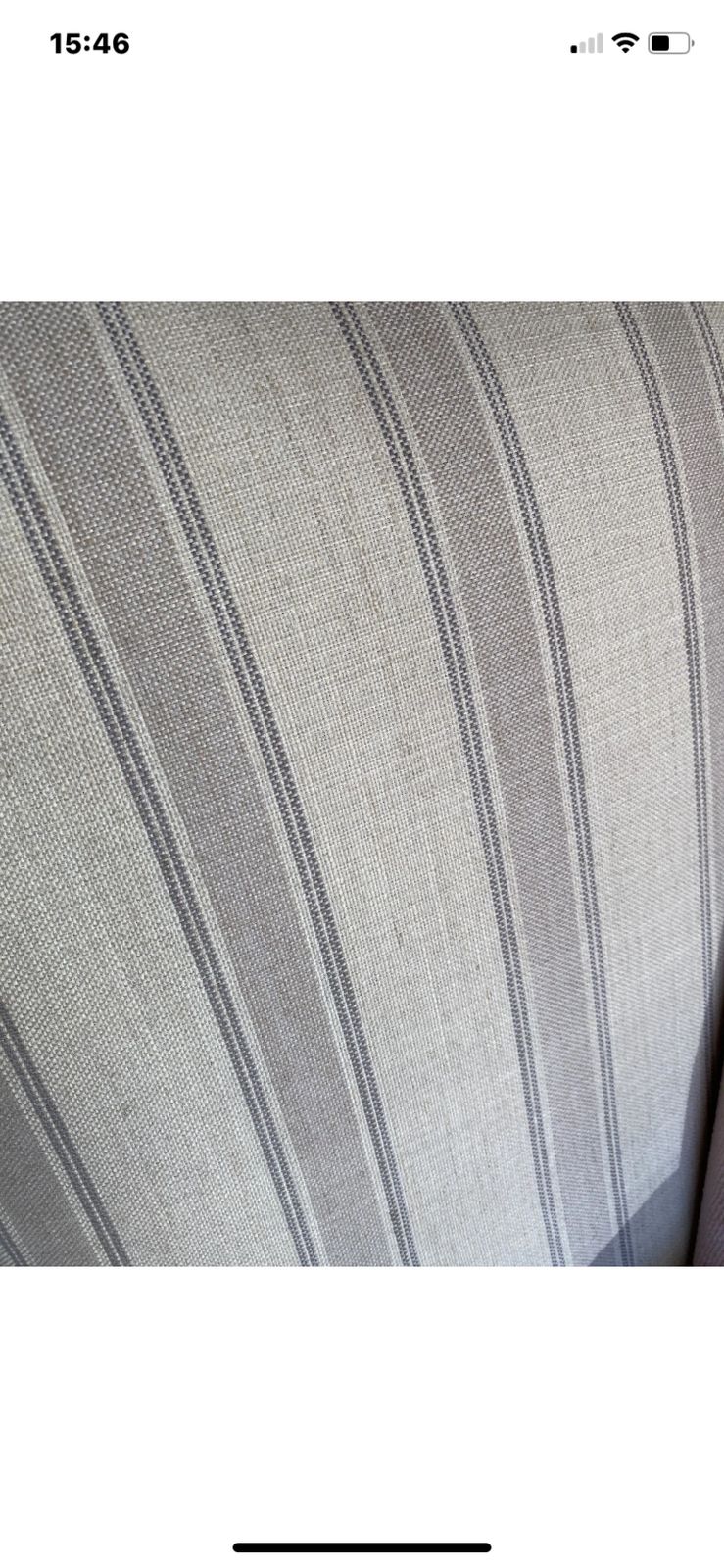 Duresta High Back Armchair Cream Striped Fabric Queen Anne Style Chair photo Furniture