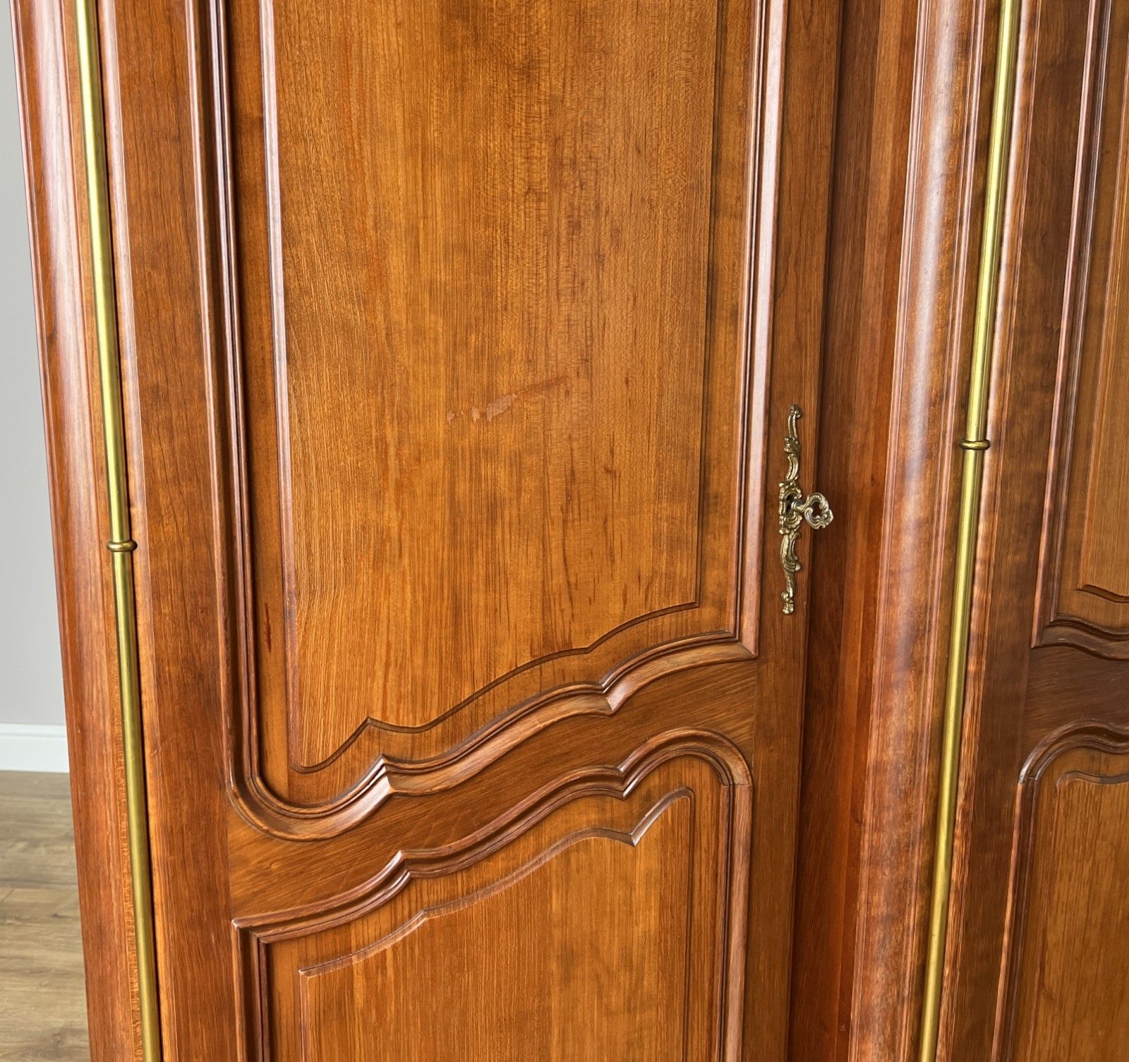 Wardrobe Vintage French Louis XVI Style Four Door Carved Armoire Lot 6115 photo vinterior