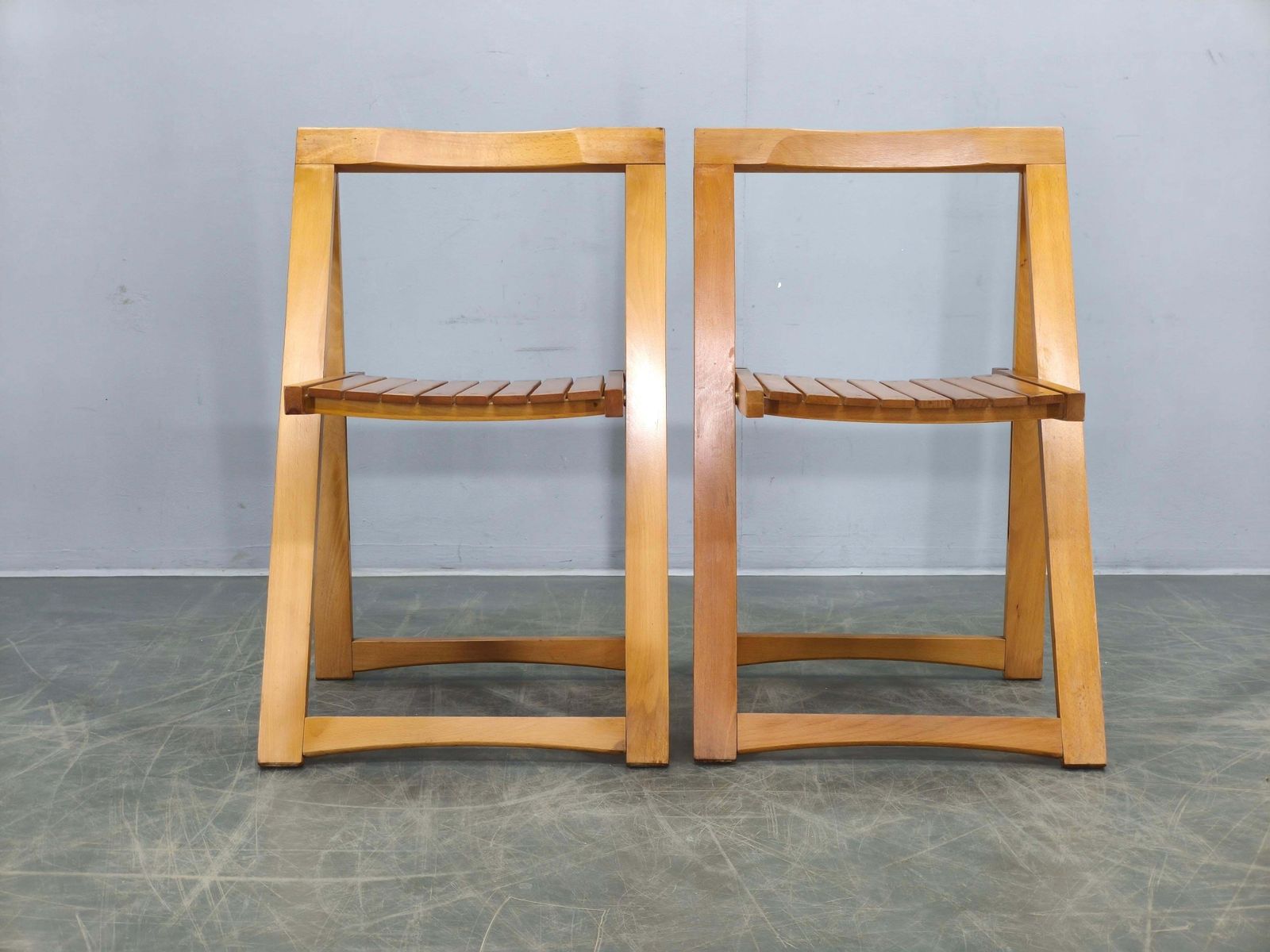 Lot de 4 chaises pliantes Trieste par Aldo Jacober pour Alberto Bazzani photo vintage