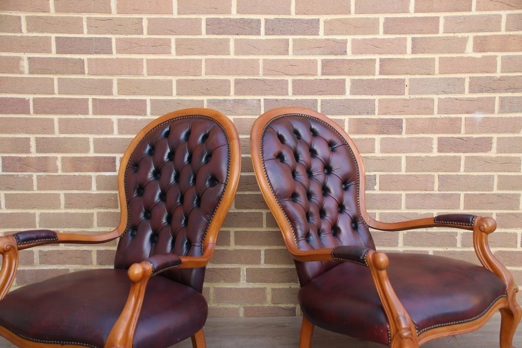 Furniture Pair Of Chesterfield Parlour Armchairs photo