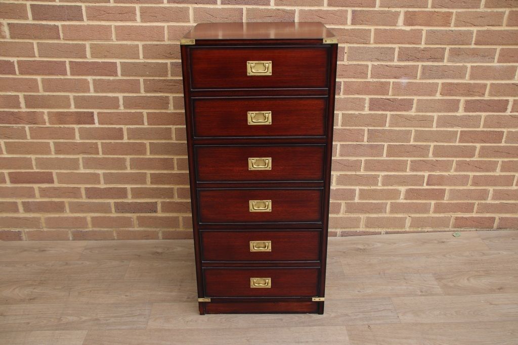 Mahogany Campaign Tallboy