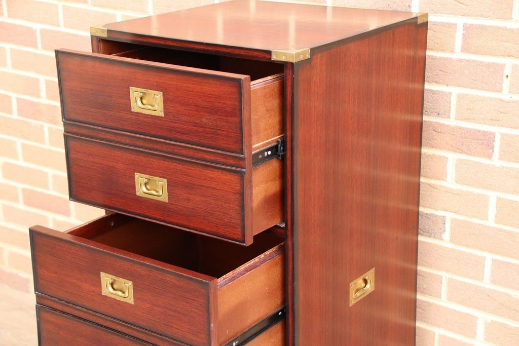 photo for sale Mahogany Campaign Tallboy