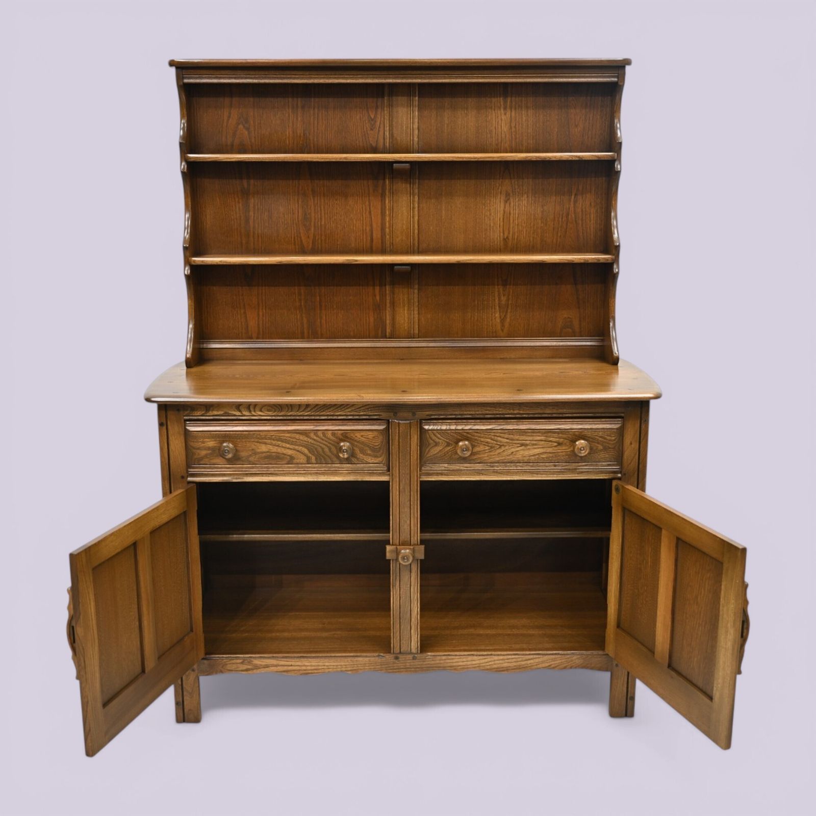 photo for sale Ercol Welsh Dresser Sideboard Top Shelving Golden Dawn 1970s Free Uk Delivery