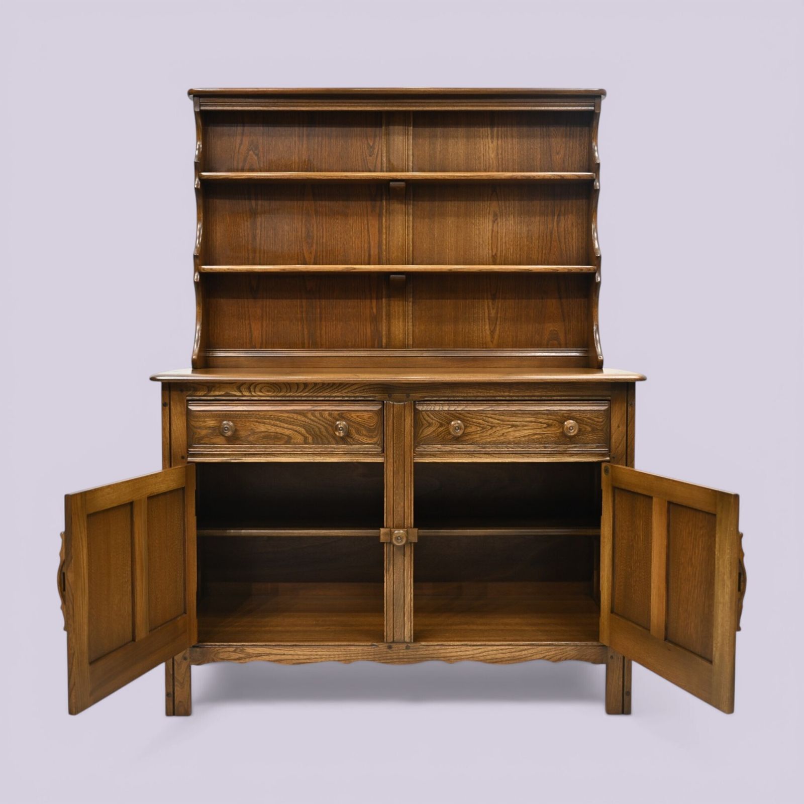 387.0 Ercol Welsh Dresser Sideboard Top Shelving Golden Dawn 1970s Free Uk Delivery photo