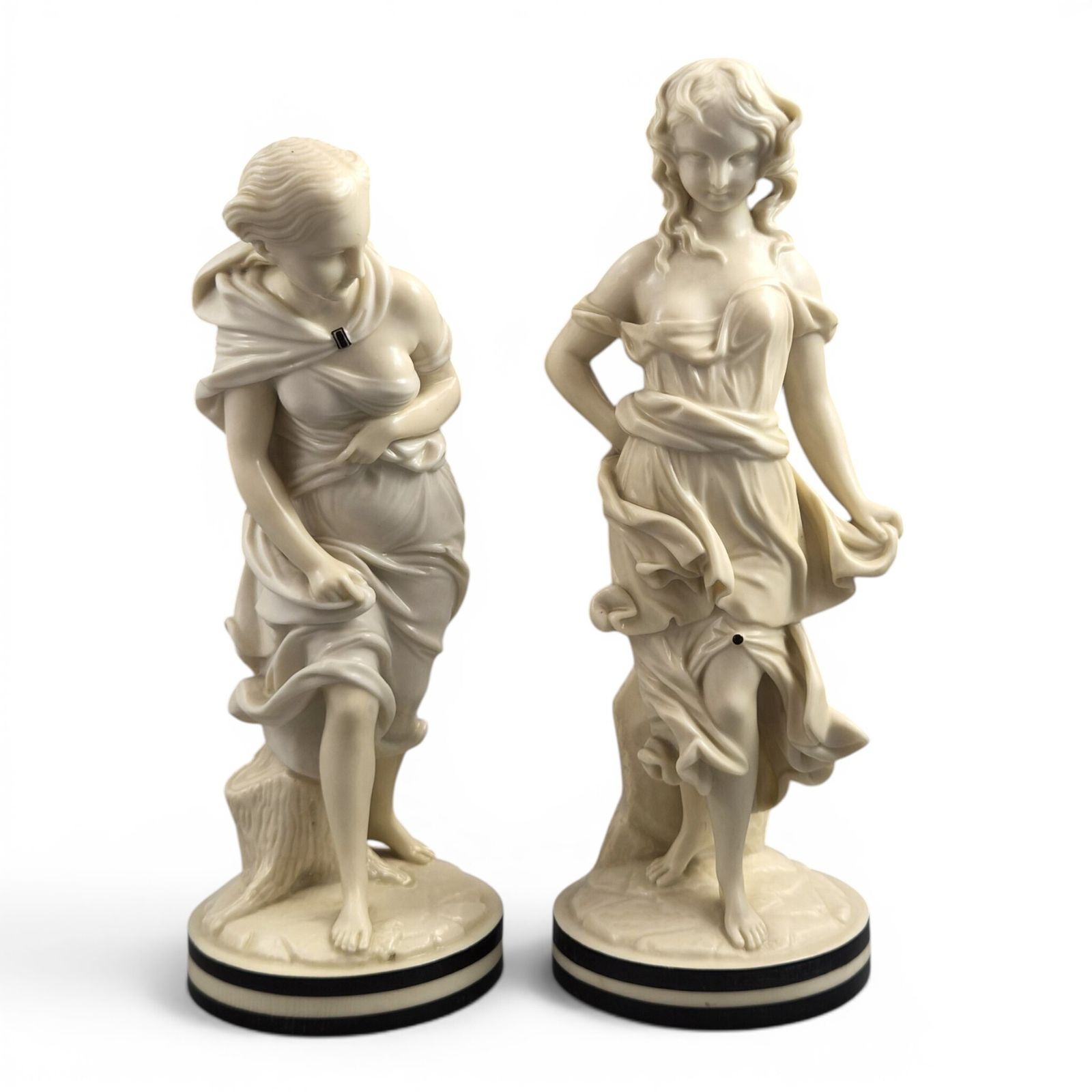 Royal Worcester “The Breezes” Porcelain Figure Pair By James Hadley, C. 1865–1878