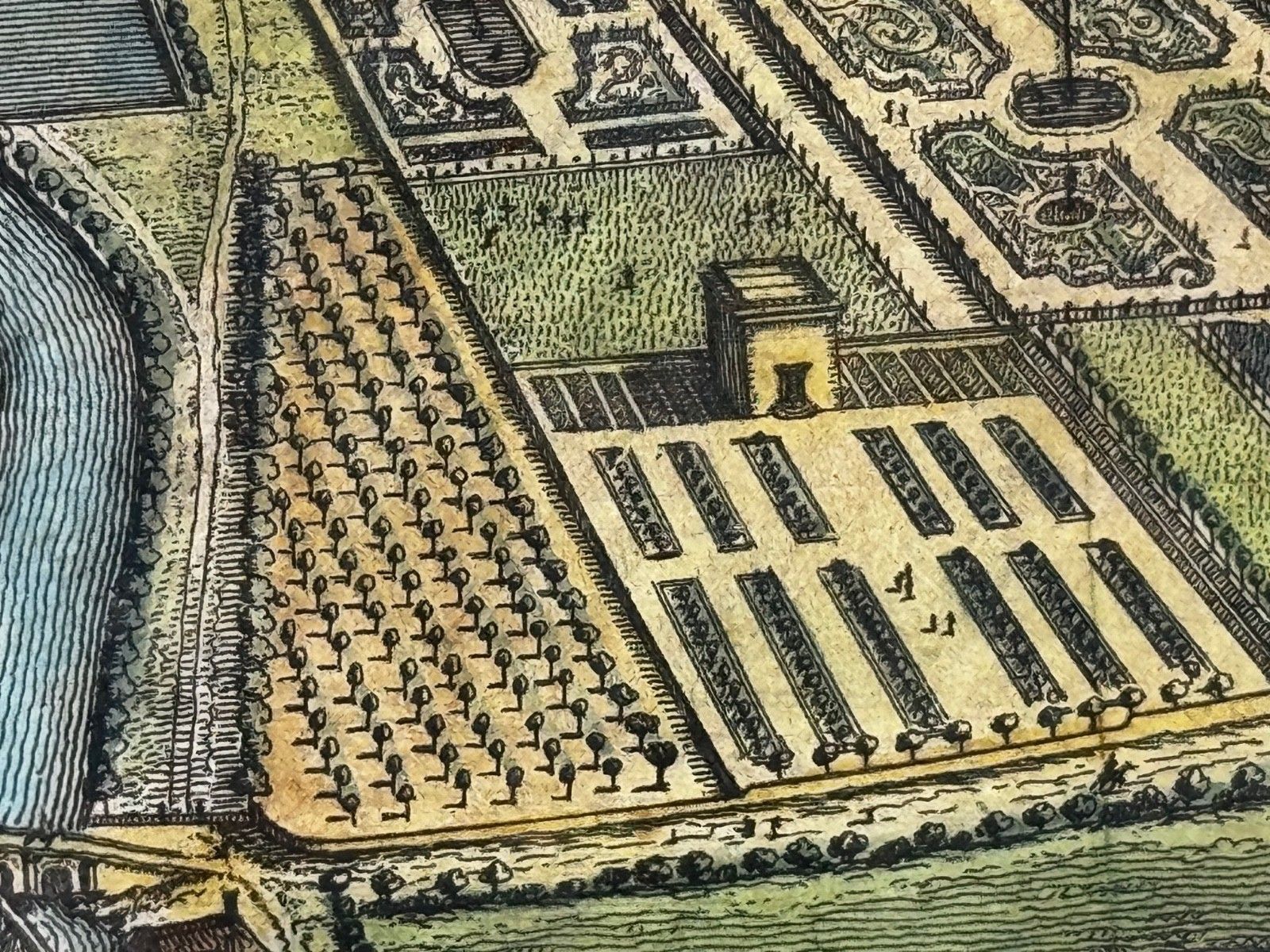 photo vinterior Chatsworth House, Derbyshire, 18e-eeuwse kopergravure naar Leonard Knyff