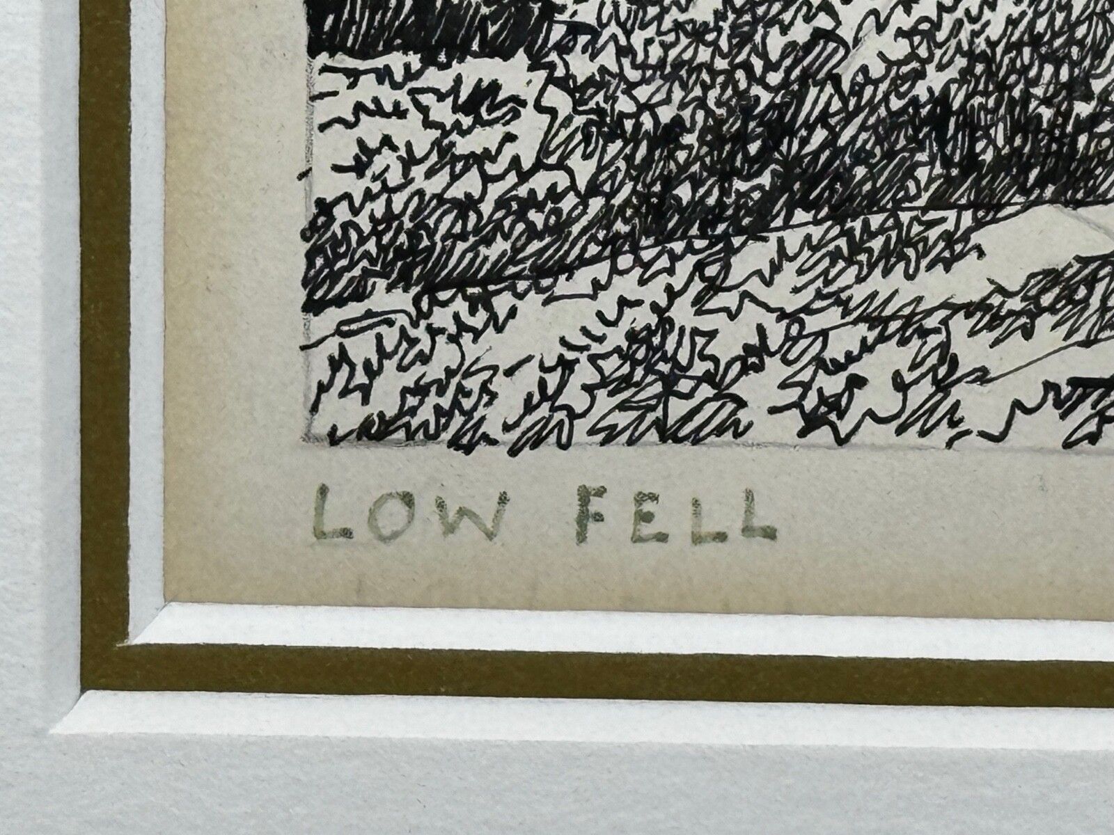 Mid Century Pen Ink Drawing Low Fell From Lanthwaite Hill Lake District Signed By Alfred Wainwright photo buy