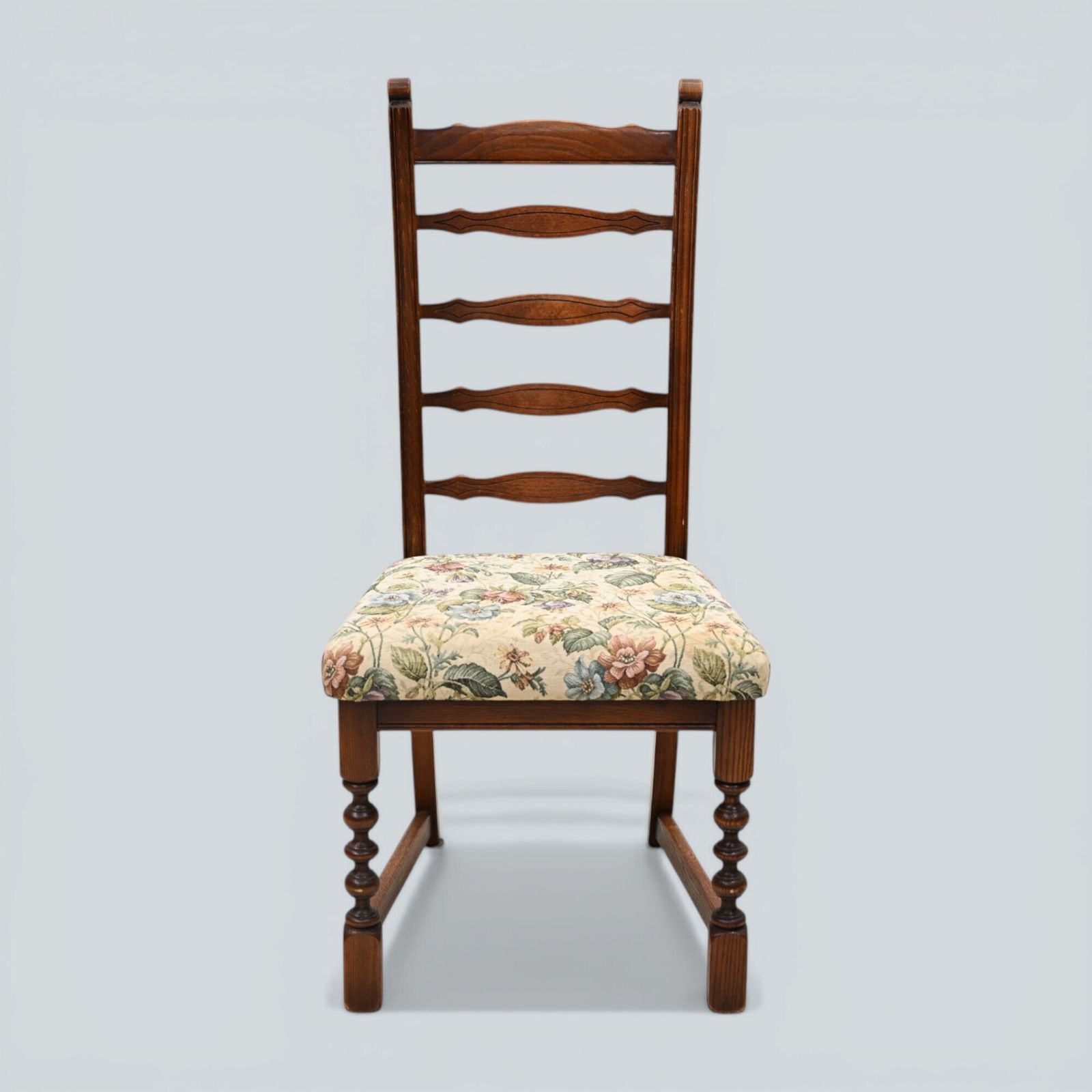 6 Old Charm Ladderback Dining Chairs Drop In Seats Tudor Brown Free Uk Delivery* photo furniture