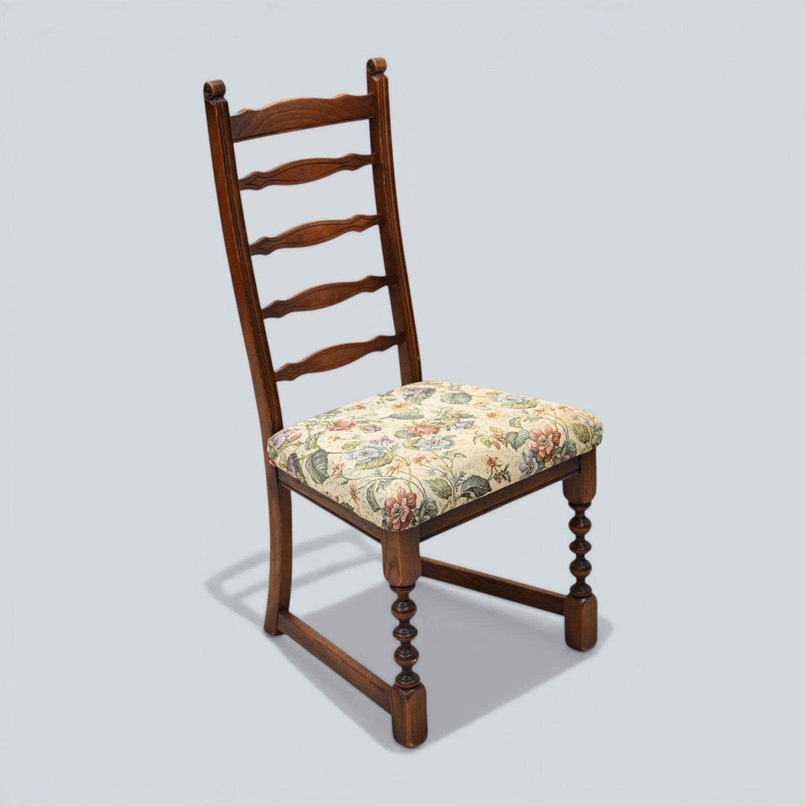photo furniture 6 Old Charm Ladderback Dining Chairs Drop In Seats Tudor Brown Free Uk Delivery*