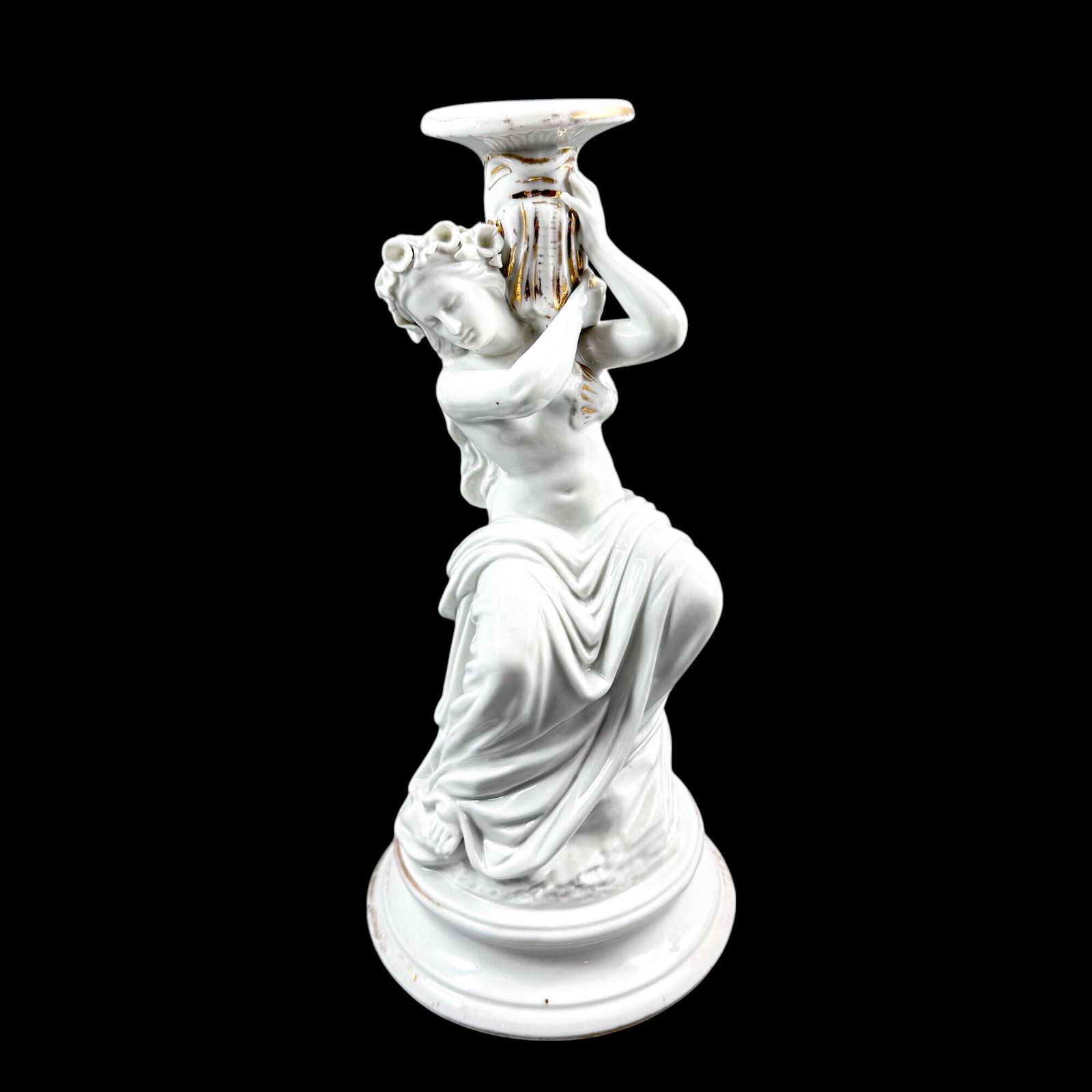 Paar Victoriaanse porseleinen figuratieve kandelaars, mogelijk Sutherland & Sons, Staffordshire photo buy
