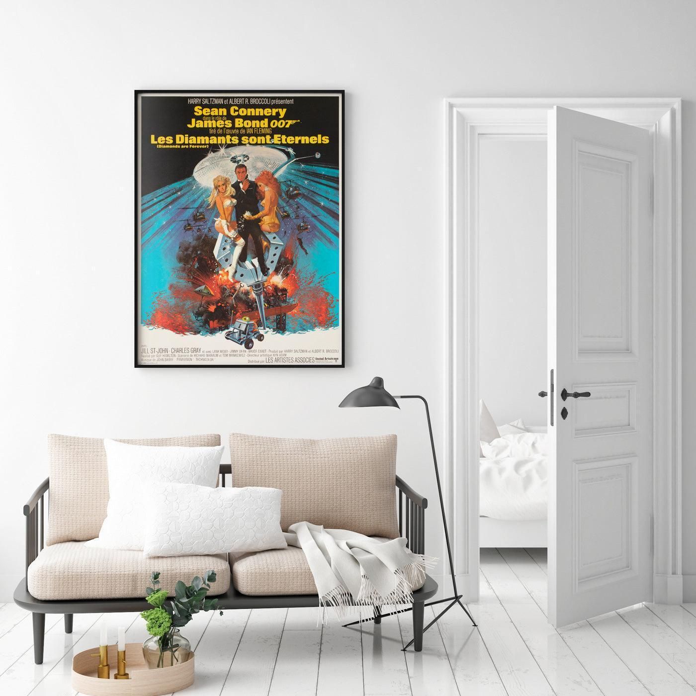 Diamonds Are Forever 1971 French Moyenne Film Poster Robert Mcginnis photo furniture