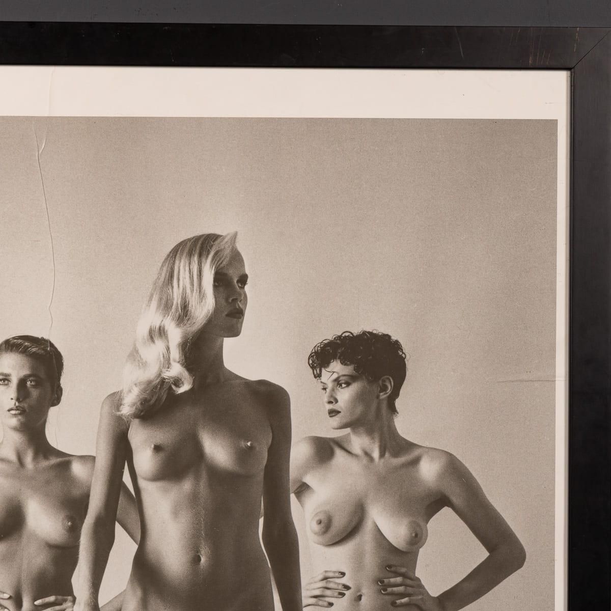 Vintage 20thc French They Are Coming Framed Poster By Helmut Newton C.1994 photo Art