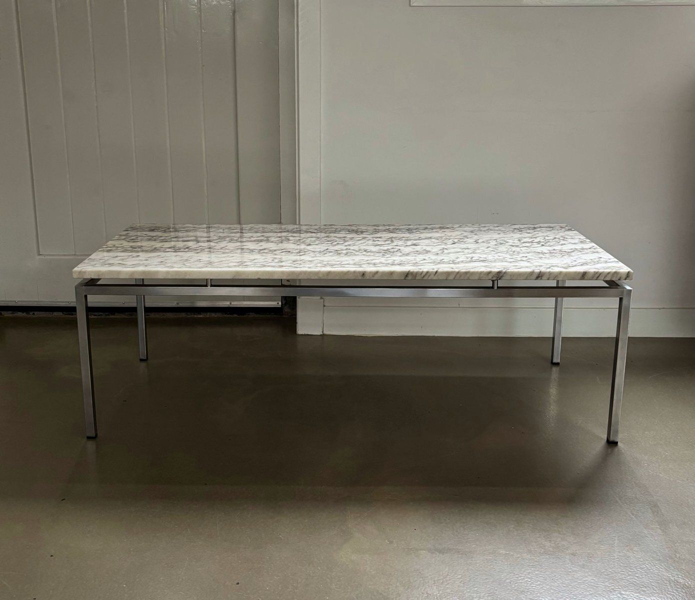 Vintage Coffee Table With Marble Top By Gerard Van Den Berg For T Spectrum, 1960s photo Furniture