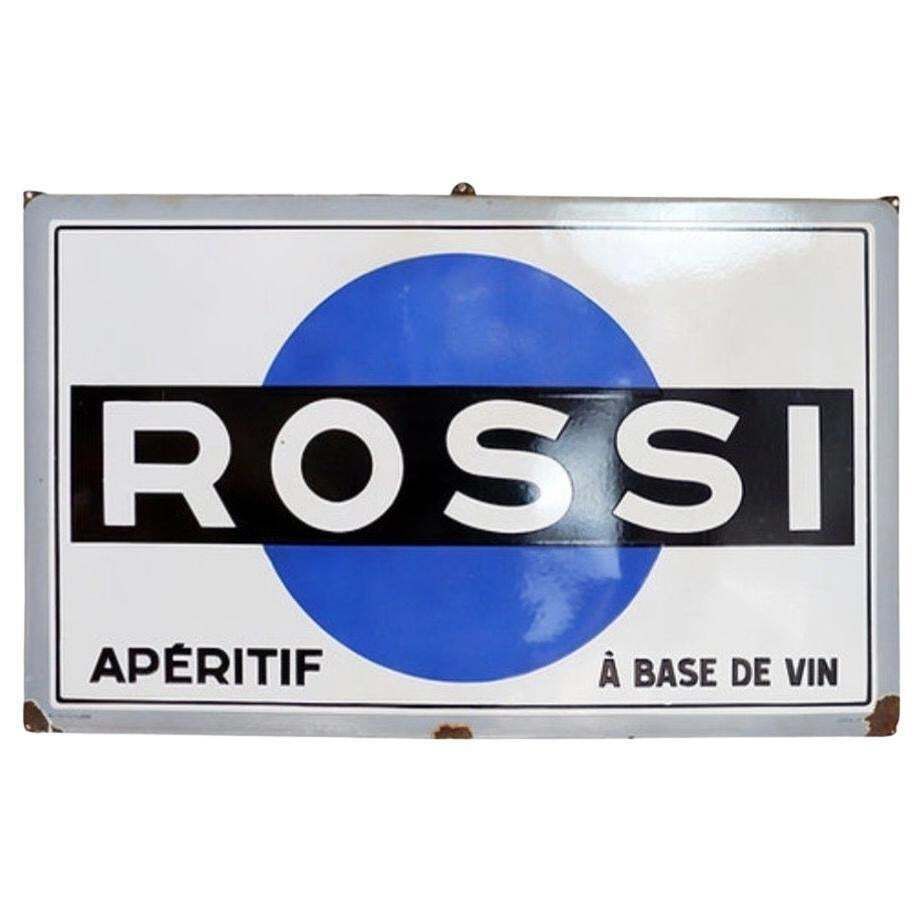 Vintage Enamel Rossi Advertising Sign