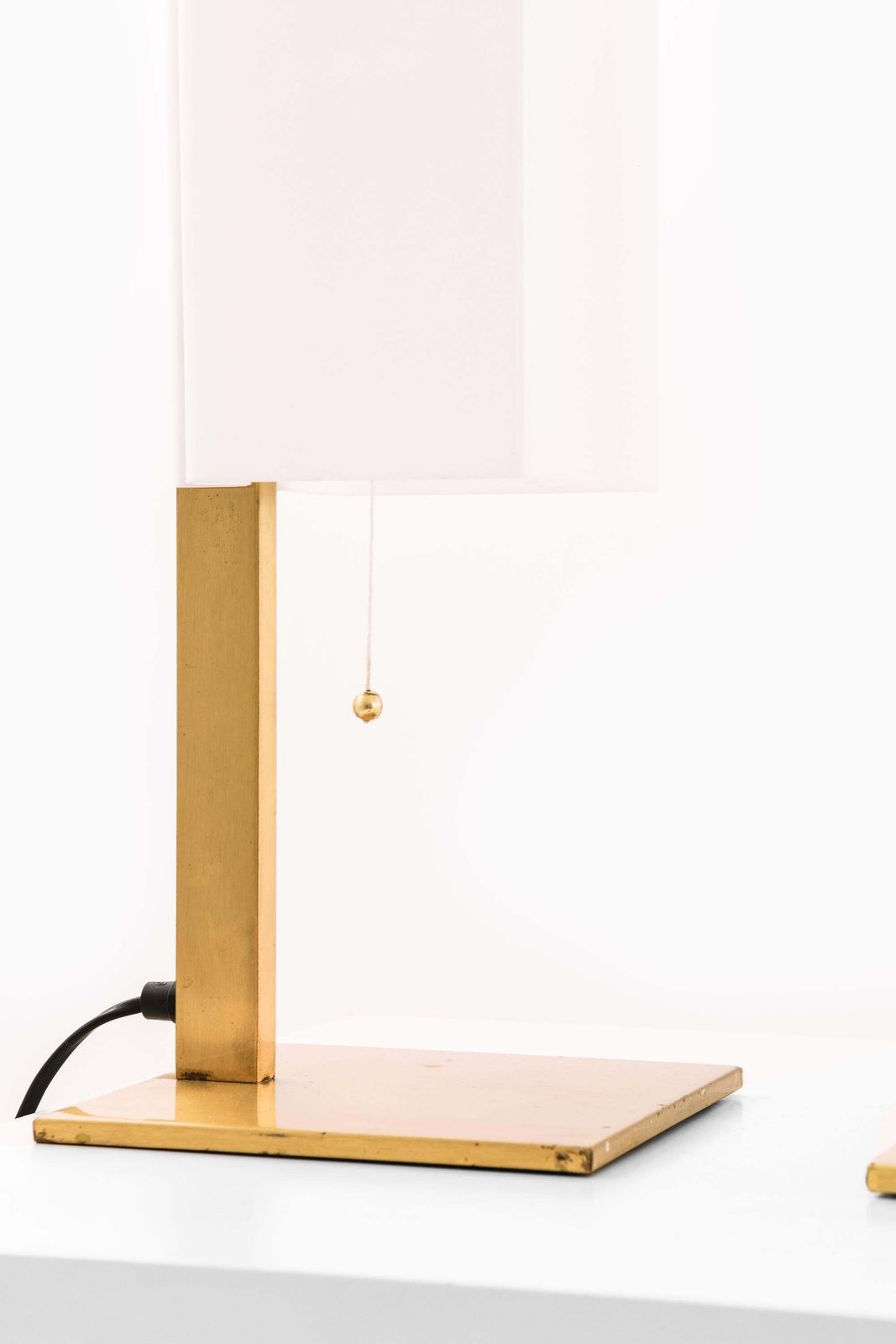 Pair Of Table Lamps In Brass And Plastic By Lars Gunnar Nordström, 1960s photo furniture