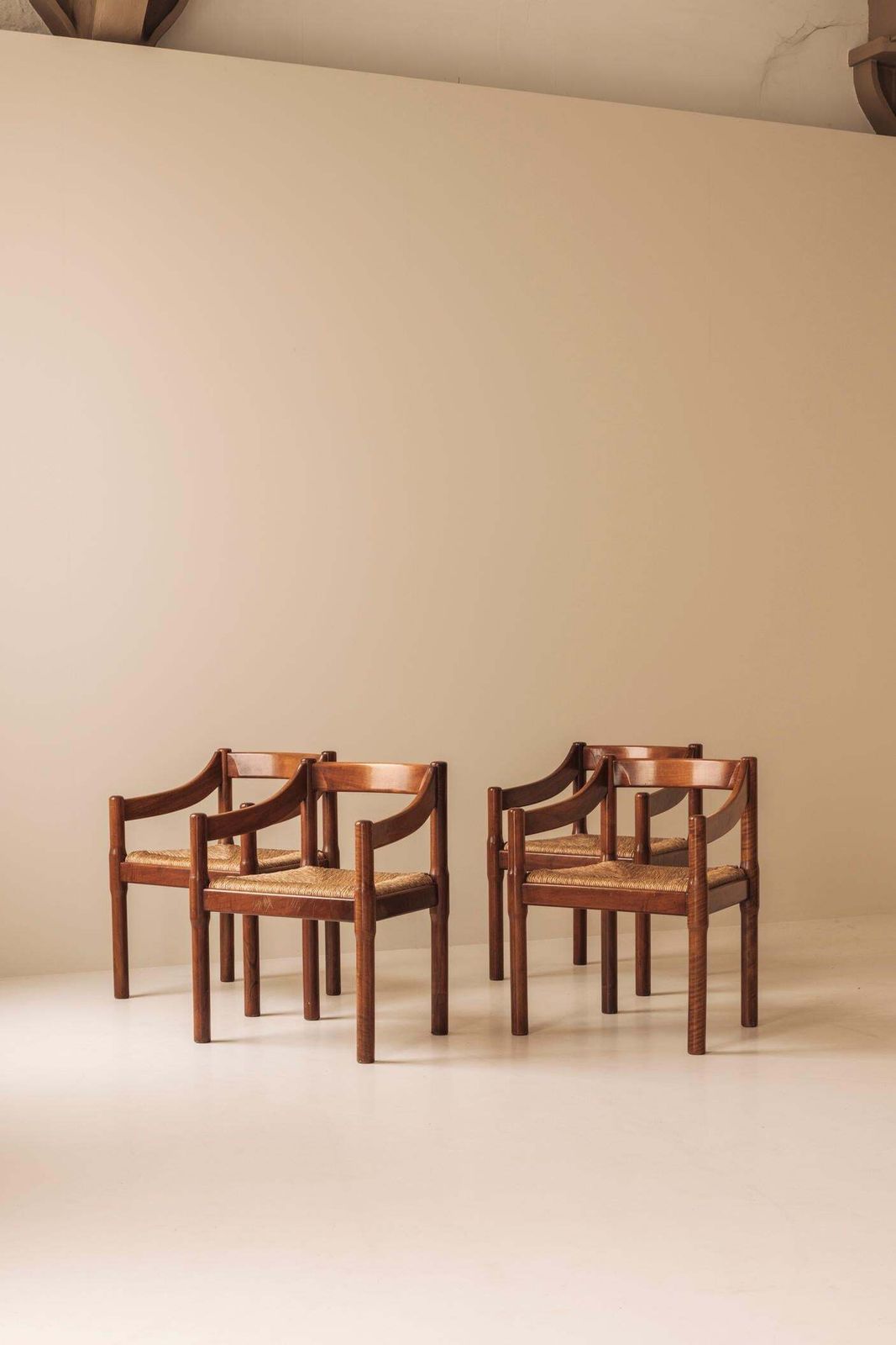 4239.0 Set Of Four Carimate Chairs By Vico Magistretti For Cassina, Italy 1970s photo