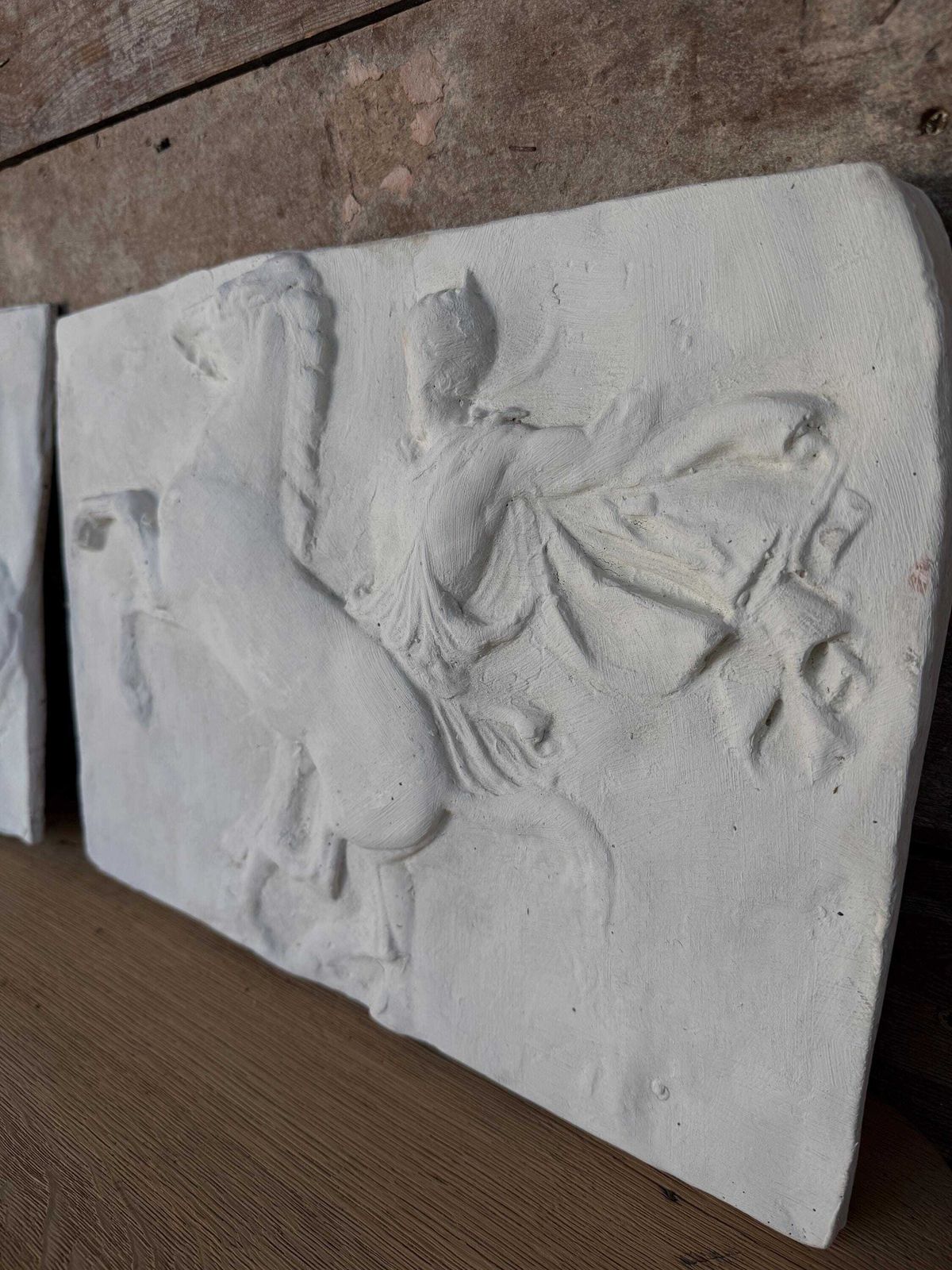 Pair Of Parthenon Frieze Plaster Reliefs photo for sale