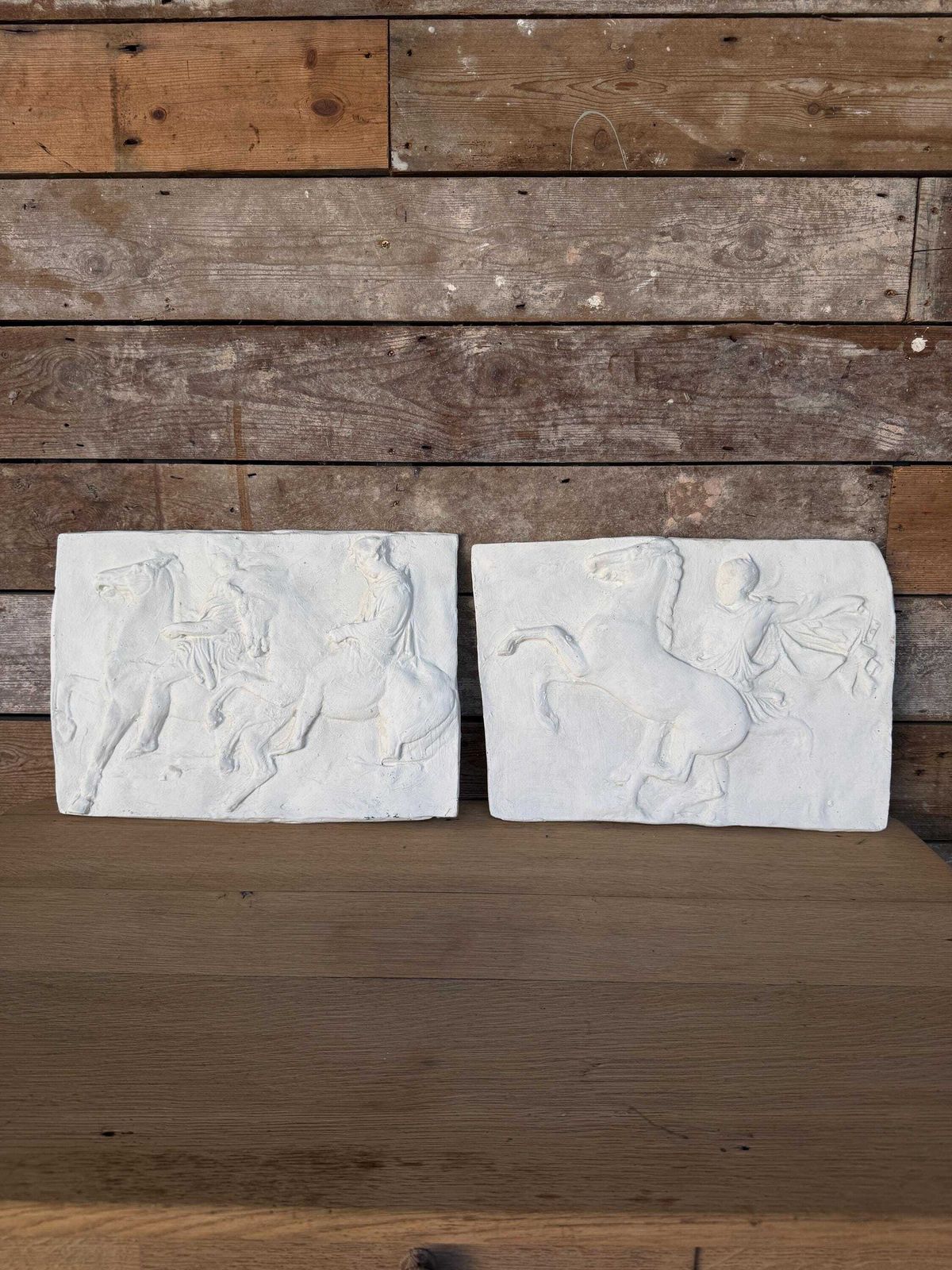 Pair Of Parthenon Frieze Plaster Reliefs photo vinterior