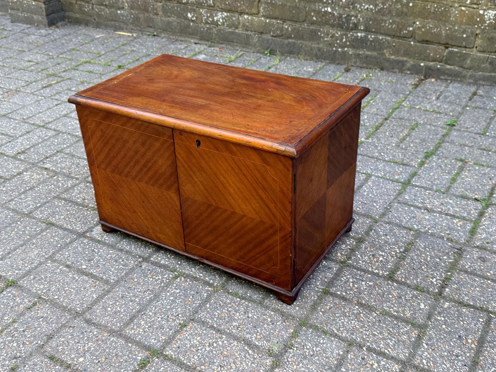 Antique Victorian Mahogany Veneered Tea Caddy / Document Box – 19th Century (55cm W X 37cm H X 33cm D) photo 165.0