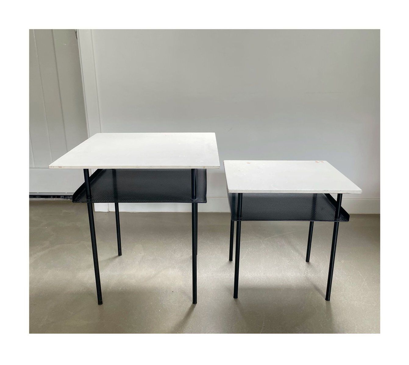 Mid Century Modernist Side Tables By Wim Rietveld For Auping, 1950s, Set Of 2