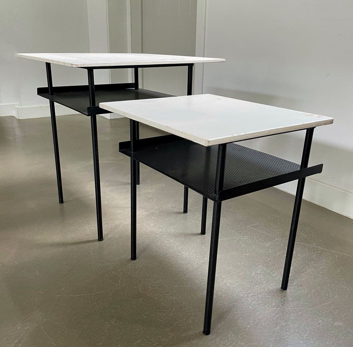 Mid Century Modernist Side Tables By Wim Rietveld For Auping, 1950s, Set Of 2 photo furniture