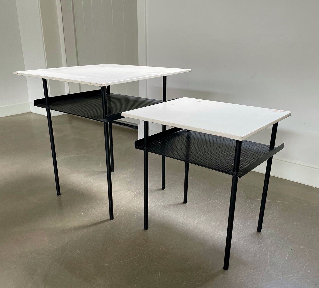 Mid Century Modernist Side Tables By Wim Rietveld For Auping, 1950s, Set Of 2 photo Furniture