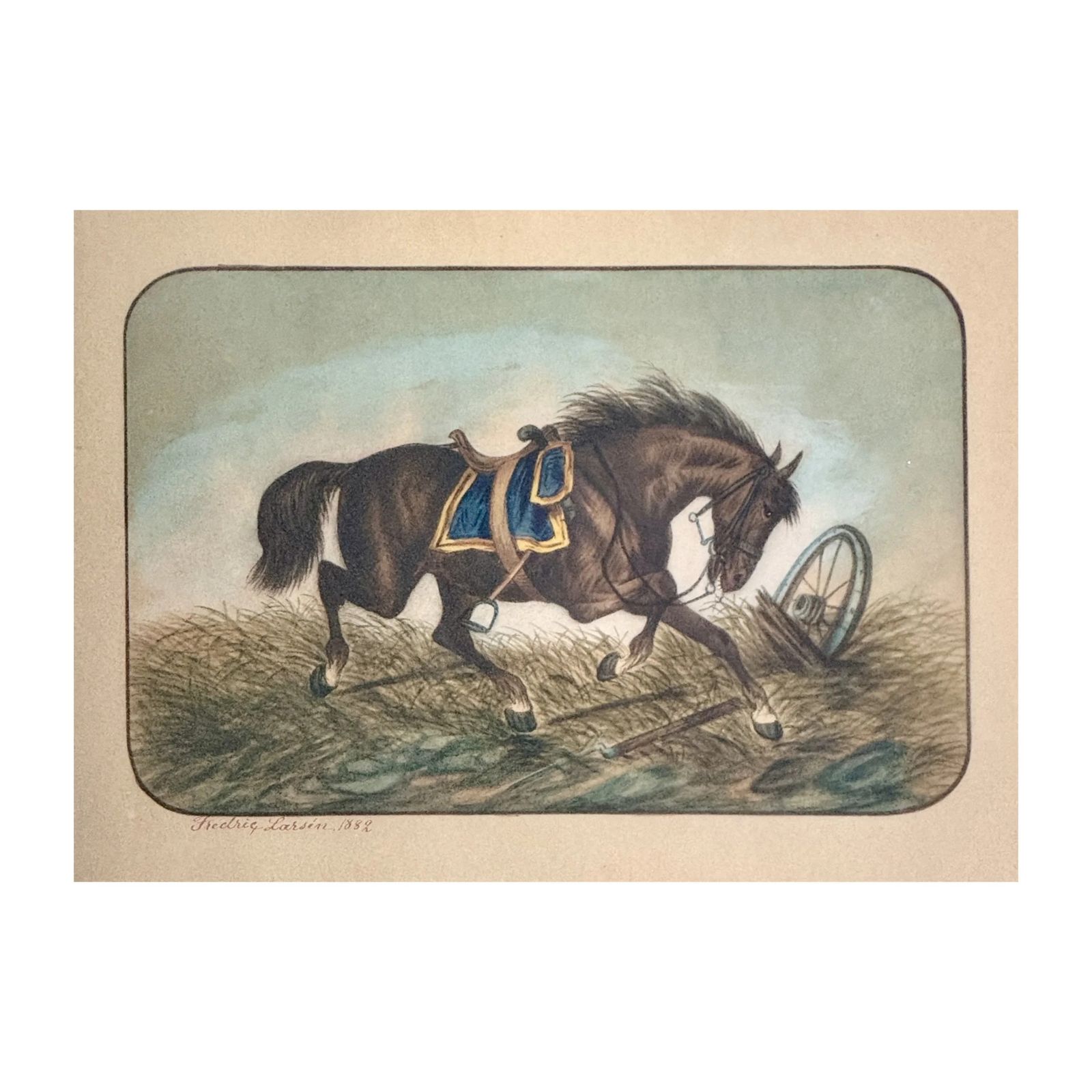Watercolour Horse 1 Of 2, 1800s photo 450.0