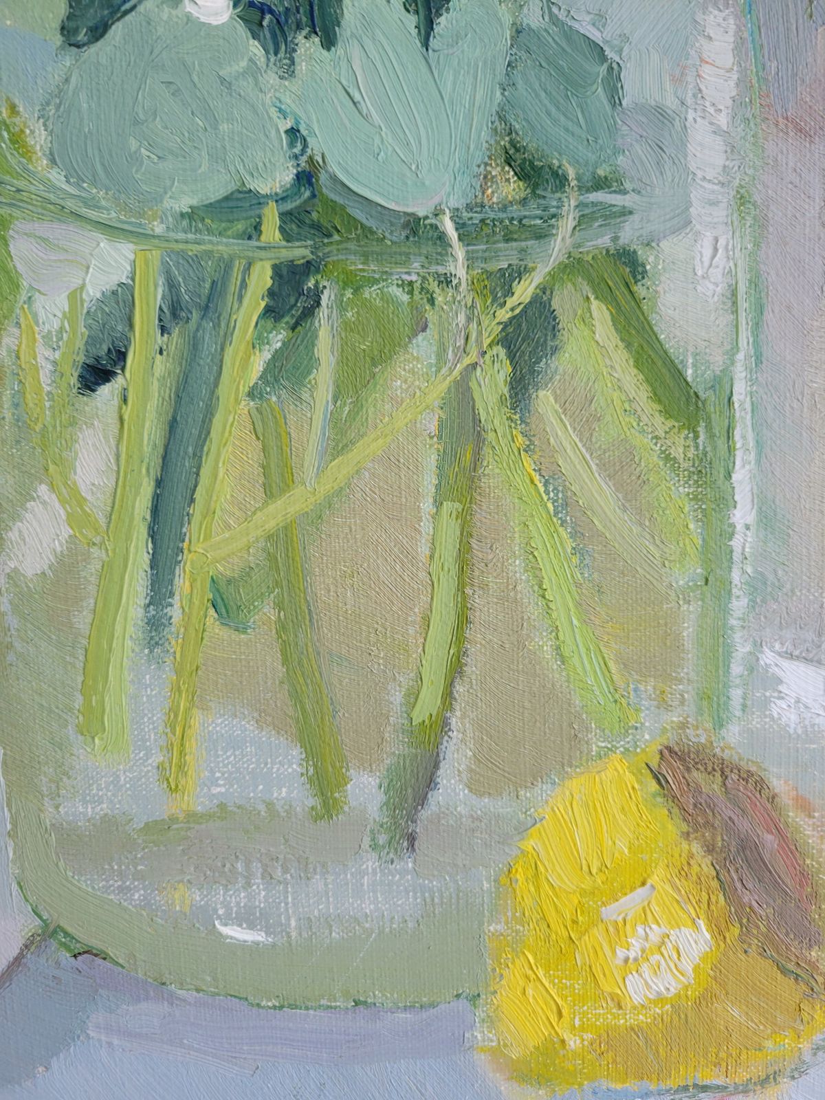 photo for sale Summer Flowers & Lemon Original Framed Swedish Oil Floral Study