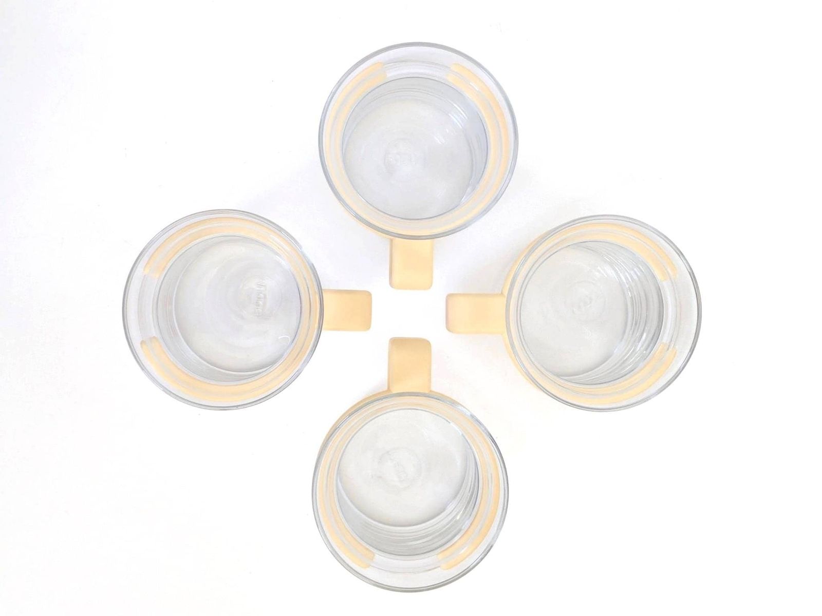 Vintage Bodum Glass Cups Set, Carsten Jørgensen Danish Modern Tea Mugs, 1980s Design photo buy