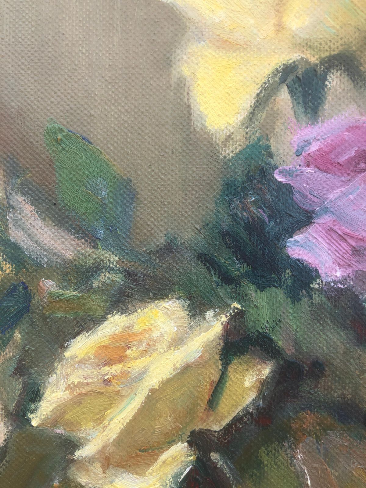 Antonio Sala Herrero Still Life With White Teapot And Roses Catalan Impressionist Oil Canvas Painting C.1975 photo vinterior