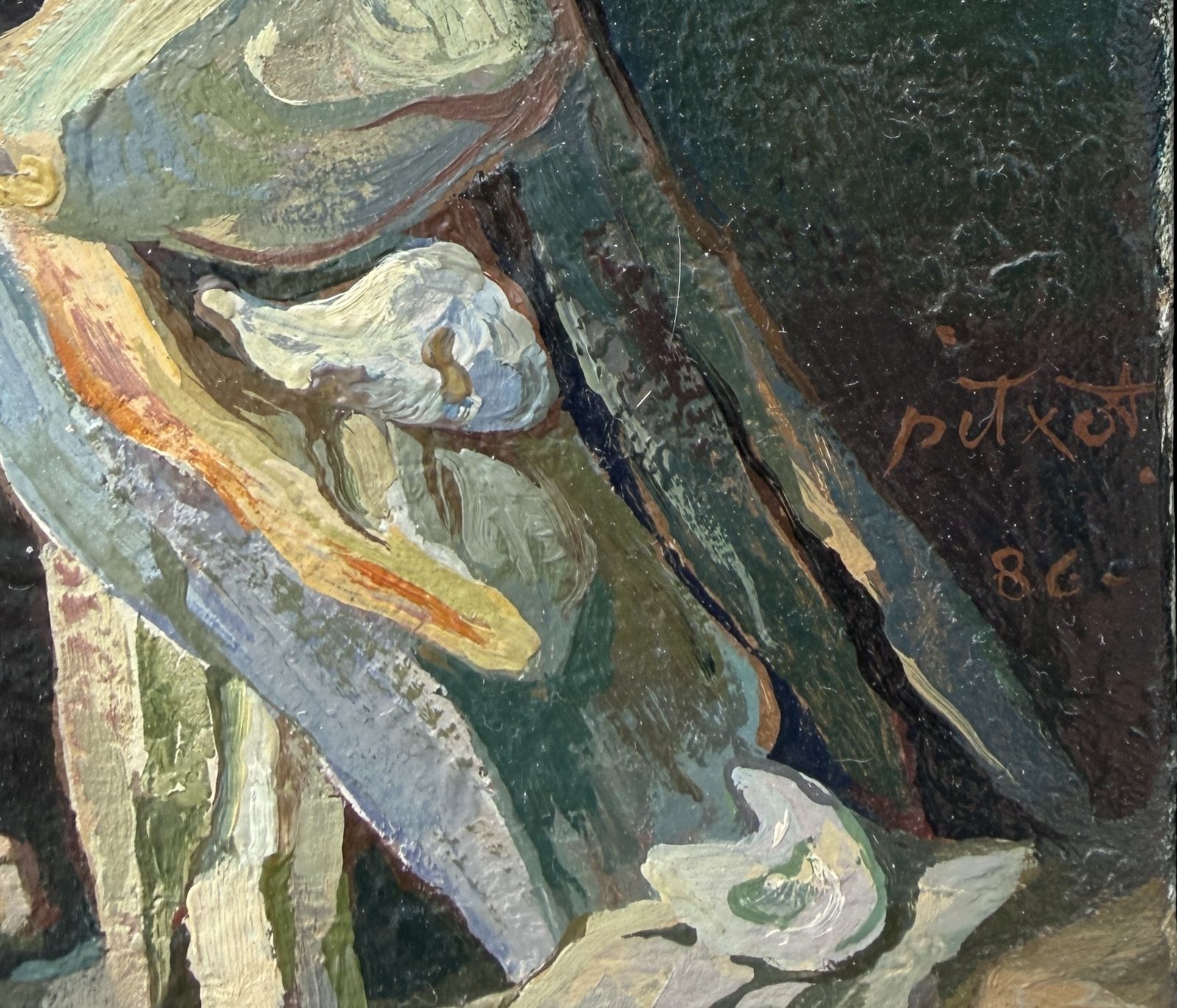 Antoni Pitxot Surrealist Mineral Still Life With Dalinian Organic Forms And Textured Surface 1986 photo for sale