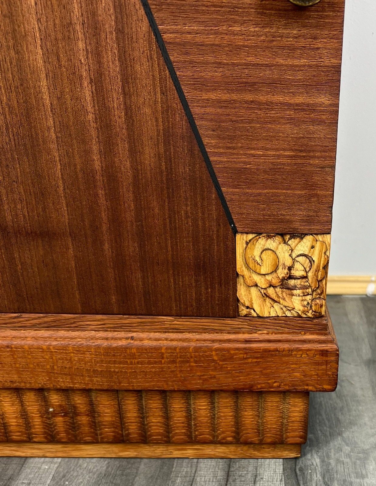 Cabinet Antique French Style Marble Top Bedside Table Carved Cupboard Lot 3099 photo Furniture