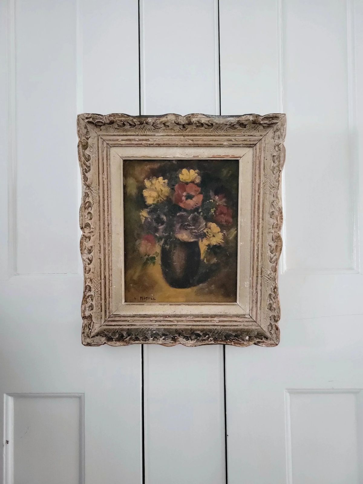 French Anemones  Original Framed French Floral Still Life photo for sale
