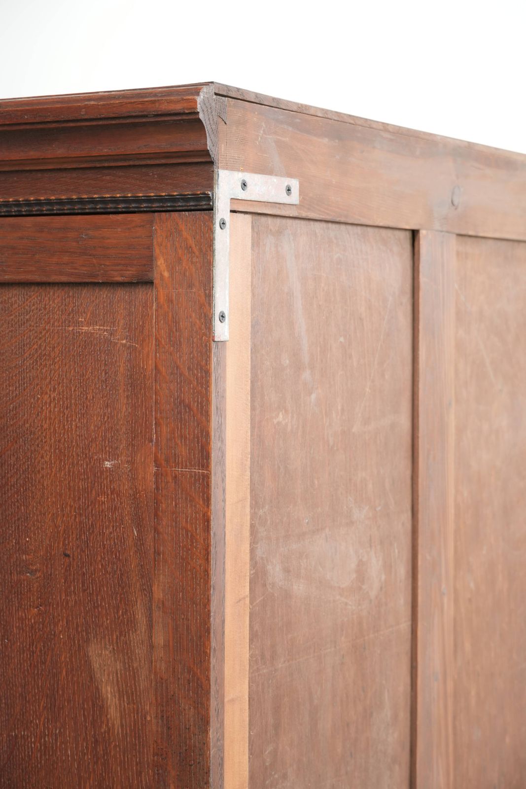 Furniture Handy Antique Dutch Oak Bookcase From The Early 20th Century With A Correct Appearance. photo