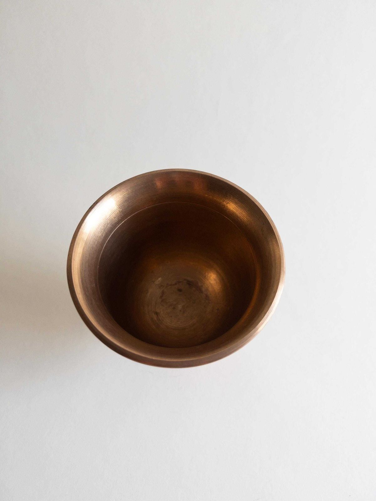 photo for sale Vintage Footed Brass Mortar And Pestle, Apothecary Pill Crusher, Herb Grinder