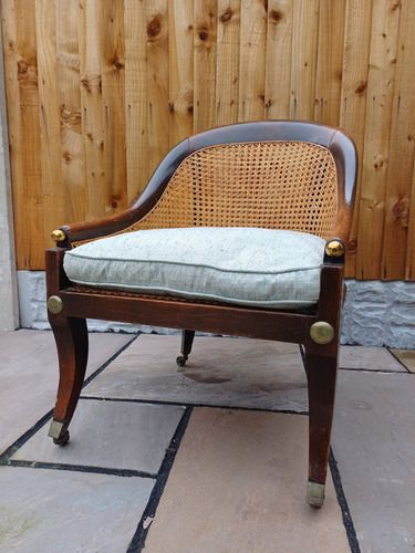 Regency Period Oak Bergere Library Chair Or Bedroom Chair Attributed To Gillows photo buy