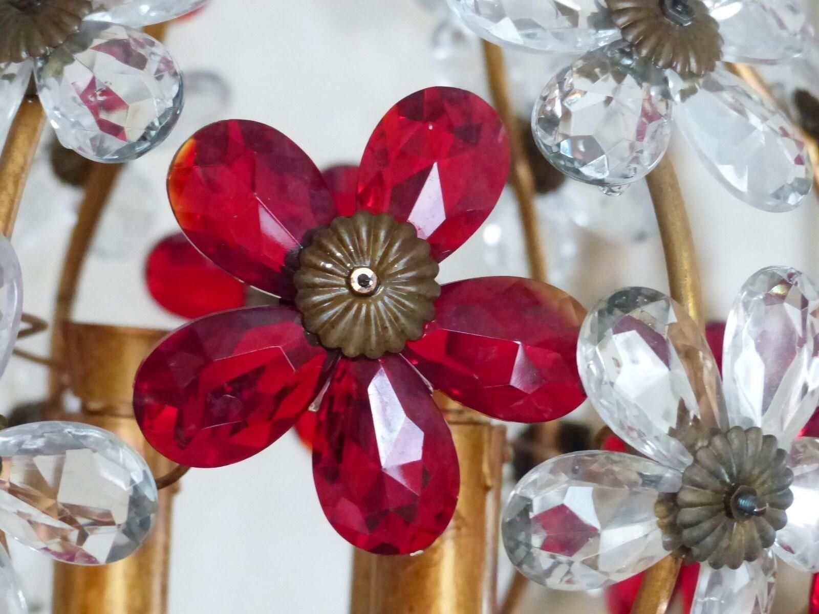Pair Of Pretty Teardrop Shape Chandeliers By Maison Bagués Of Paris photo vintage